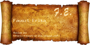 Fauszt Erika névjegykártya
