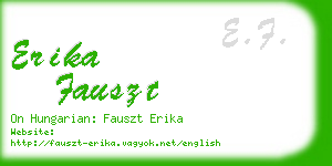 erika fauszt business card